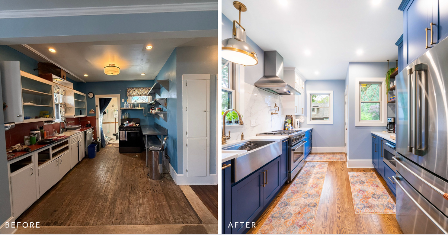 A before and after of a kitchen

AI-generated content may be incorrect., Picture