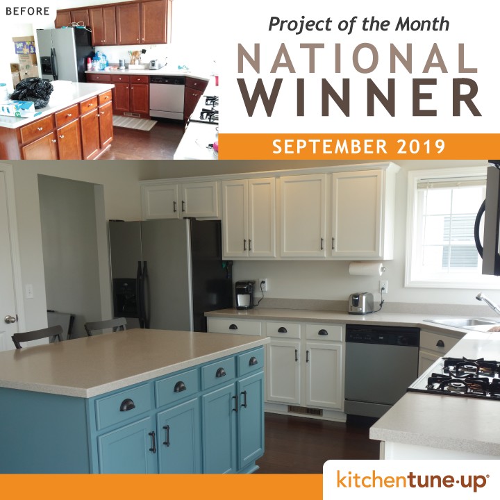September month Project painted with a dark oak stain to white