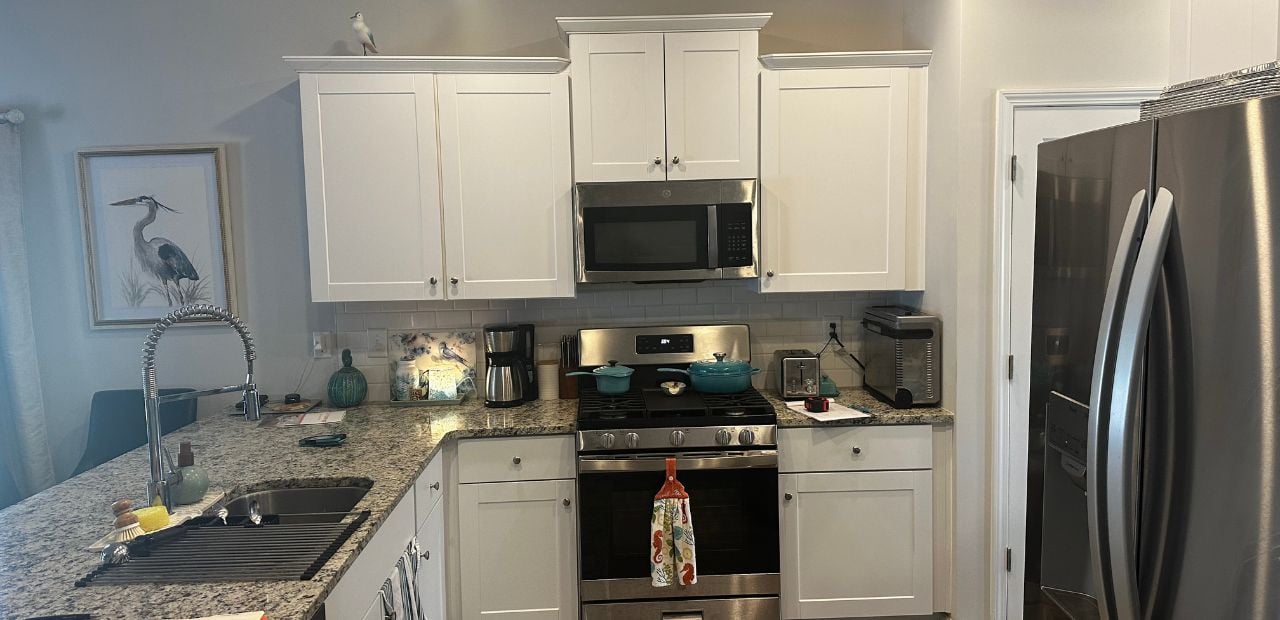 Existing shallow builder grade cabinets