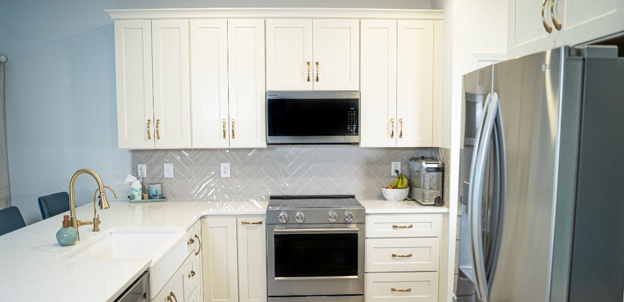 Bright new semi-custom cabinets