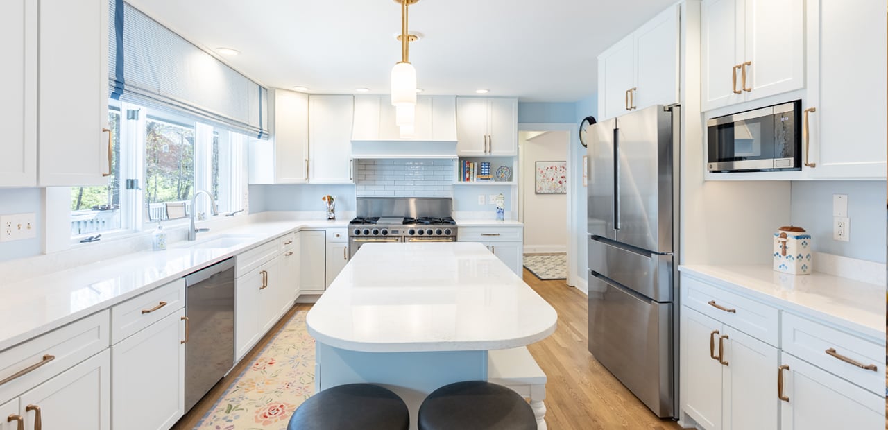 After - Updated White Kitchen