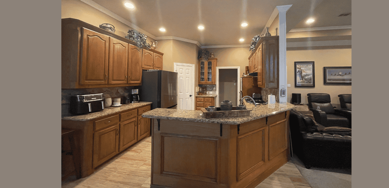 Honey oak, remodel instead of selling out of a great neighborhood