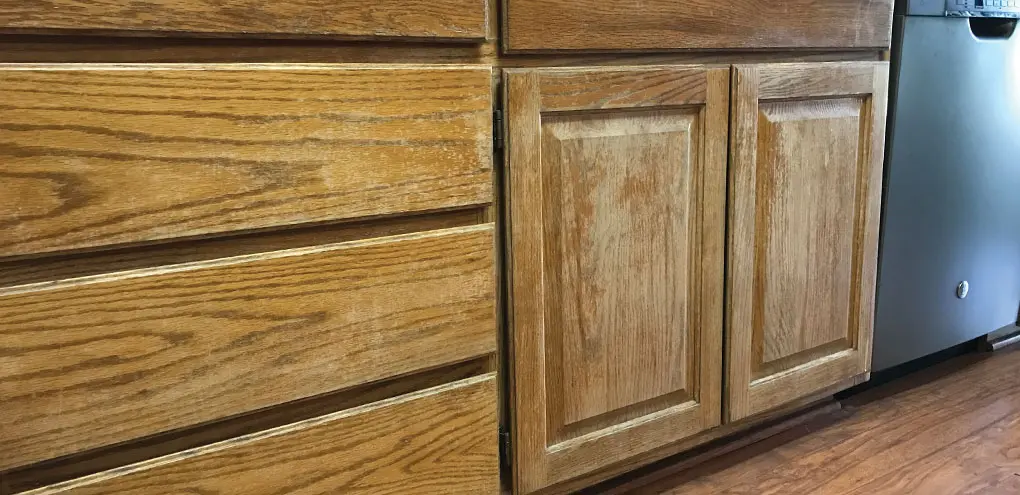 kitchen cabinet after reconditioning