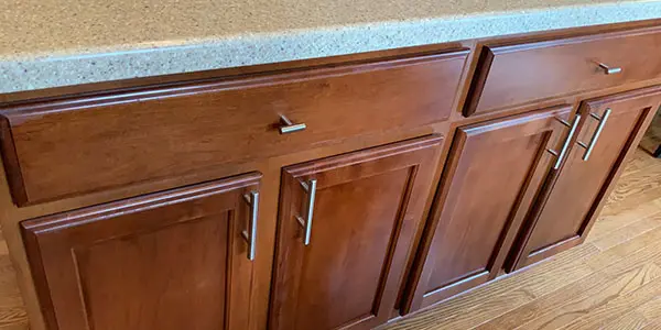 warm brown wooden kitchen cabinet reconditioned 
